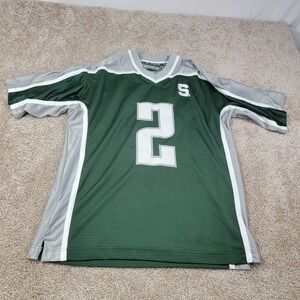 Steve & Barrys Michigan State Spartans Football Jersey Green White Sz Large Vtg